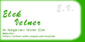 elek velner business card